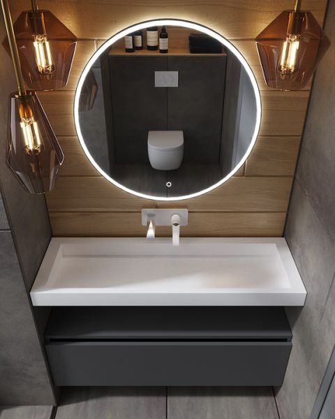 Раковина подвесная Armadi Art Flat 120см белый 859-120