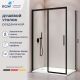 Душевой уголок RGW LE-41B LE-12B + Z-050-2B 34124180-014 100x80 см профиль чёрный стекло прозрачное