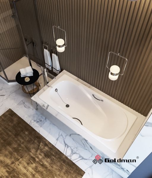 Ванна чугунная Goldman Elegant EG15075 150x75см с ножками