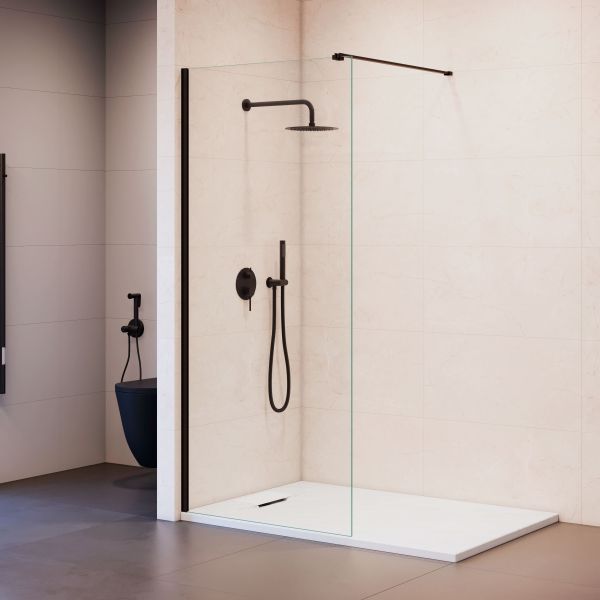 Душевая перегородка RGW WA-210B 351021010-14 100 см профиль чёрный стекло прозрачное