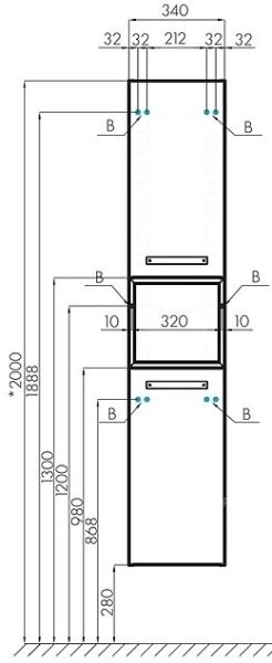 Шкаф Акватон Лофт Фабрик дуб эндгрейн 1A242803LTDU0 Шкаф Акватон Лофт Фабрик дуб эндгрейн 1A242803LTDU0