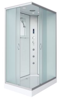 Душевая кабина Niagara NG-43295-14QF с гидромассажем 120x90см серебро/матовое