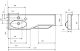 Раковина подвесная Акватон Отель левая 130см белый 1A70113WOT01L