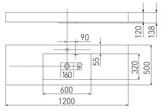 Раковина Акватон Ричмонд 120см белый 1A70583KRD010 Раковина Акватон Ричмонд 120см белый 1A70583KRD010