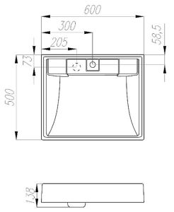 Раковина Акватон Рейн 60см 1A72103KRW010