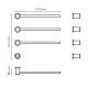 Полотенцесушитель электрический WasserKRAFT Rhein 99TH201-3RG 51x51 см розовое золото матовое