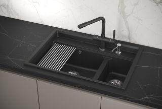 Мойка кухонная Granula Kitchen Space 7302, ЧЁРНЫЙ Мойка кухонная Granula Kitchen Space 7302, ЧЁРНЫЙ