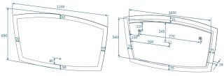 Зеркало с подсветкой Art&Max Roma 120x70см AM-Rom-1200-700-DS-F Зеркало с подсветкой Art&Max Roma 120x70см AM-Rom-1200-700-DS-F