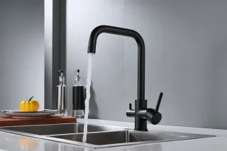 Смеситель для кухни Shevanik S228H с подключением фильтра чёрный Смеситель для кухни Shevanik S228H с подключением фильтра чёрный