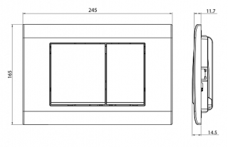 Клавиша смыва Charus Minimalista FP.310.46.01 серебро Клавиша смыва Charus Minimalista FP.310.46.01 серебро