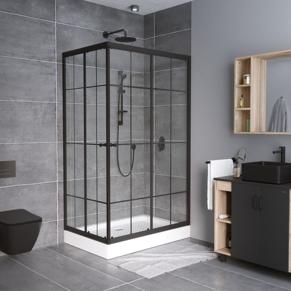 Душевой уголок Niagara Nova 120x80см чёрный NG-0120