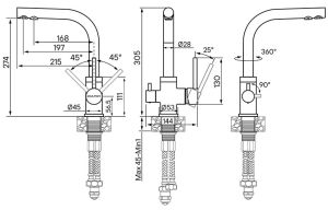 Смеситель для кухни Paulmark Essen Es213011-401 антрацит