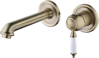 Встраиваемый смеситель для раковины Lemark Villa LM4826B с донным клапаном бронза