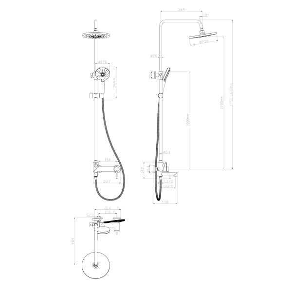 Душевая стойка Lemark Minima LM3862C хром
