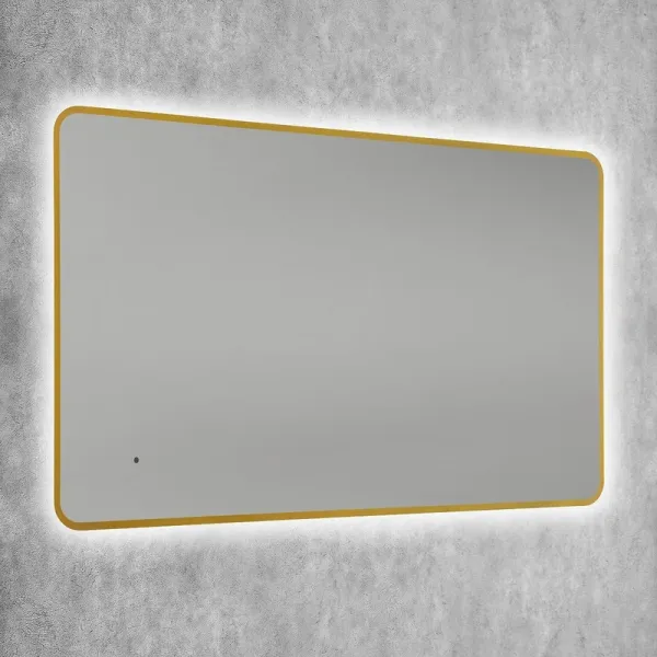 Зеркало с подсветкой ArtMax Siena AM-SieS-600-1000-DS-F-Gold 100 см золото