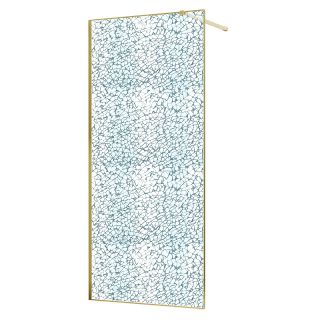 Душевая перегородка Azario Walk-in AZ-275-90-BGL-CBR 90 см профиль брашированное золото битое стекло