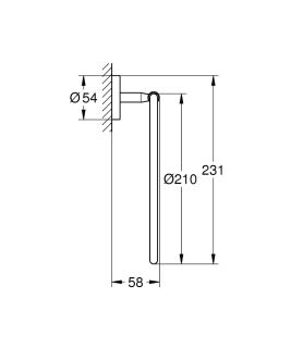 Кольцо для полотенца GROHE BauCosmopolitan 40460001 хром