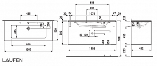 Тумба с раковиной Laufen Pro 8.6496.3.261.104.1