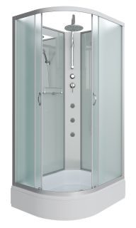 Душевая кабина Niagara NG-33394-14RBKTG с гидромассажем 130x90см серебро/матовое