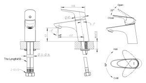 Смеситель Bravat Line F15299C-2 для раковины с гигиеническим душем