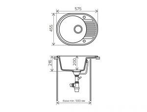 Мойка кухонная Tolero Classic R-122 белый 765933