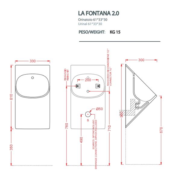 Писсуар Artceram LA FONTANA 2.0 LFO002 17 00 черный Писсуар Artceram LA FONTANA 2.0 LFO002 17 00 черный