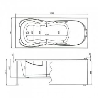 Каркас сварной для акриловой ванны Aquanet Viola 180x75