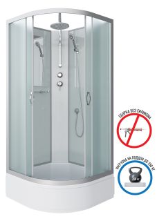 Душевая кабина Niagara NG-3302-14BKT 100x100см серебро/матовое