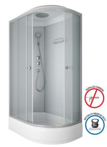 Душевая кабина Niagara NG-3324-14L 120x80см серебро/матовое