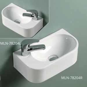 Подвесная раковина Melana 78204L-805 40см левая белый