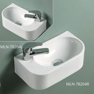 Подвесная раковина Melana 78204L-805 40см левая белый Подвесная раковина Melana 78204L-805 40см левая белый