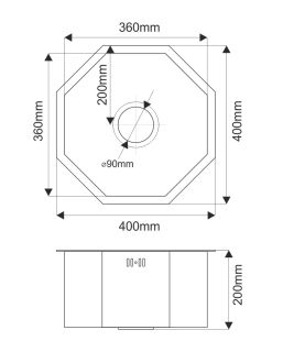 Мойка D400BR Octavia Melana ProfLine 1,2/200 бронза