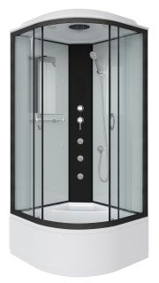 Душевая кабина Niagara NG-6708-14G с гидромассажем 90x90см чёрный/прозрачное