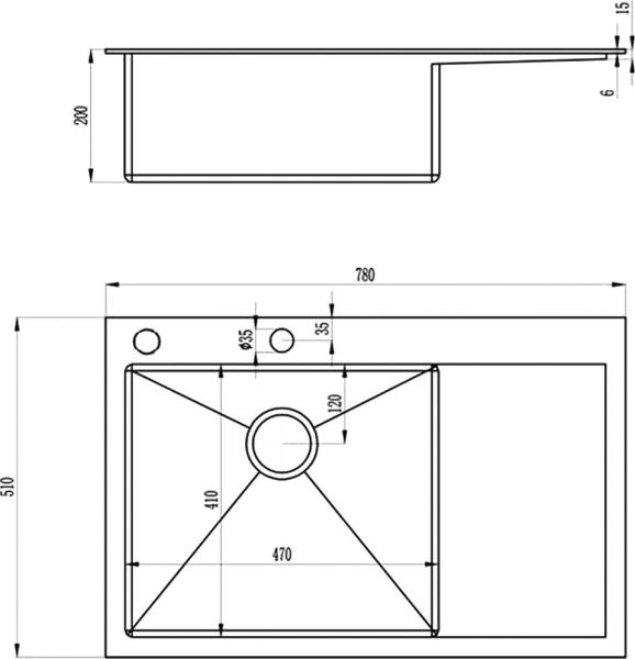 Мойка кухонная Zorg Inox RX RX-7851-L Мойка кухонная Zorg Inox RX RX-7851-L