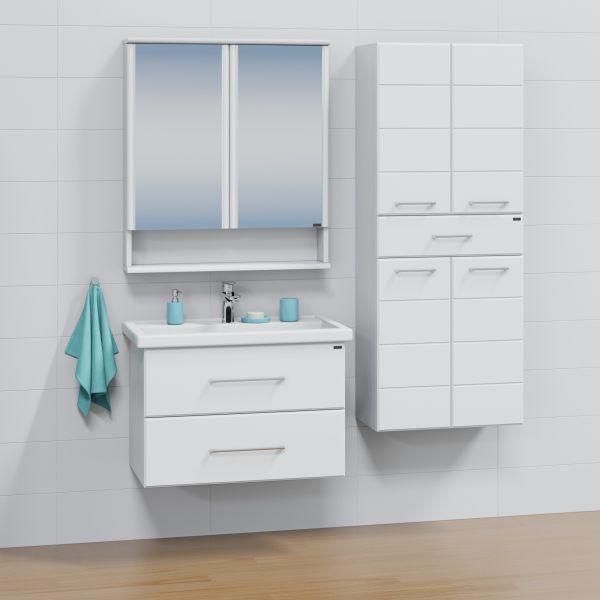 Подвесная тумба под раковину Санта Омега 207005 80 см белый