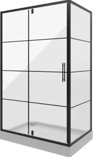 Душевой уголок Niagara NG-0220-08 BLACK 120x80см чёрный/прозрачное