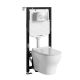 Система инсталляции с унитазом WasserKRAFT Aller 10TLT.010.ME.BN02.H001 кнопка смыва никель