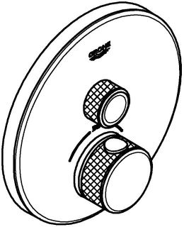 Термостат для душа Grohe Grohtherm SmartControl 29150LS0 на один потребитель белая луна/хром