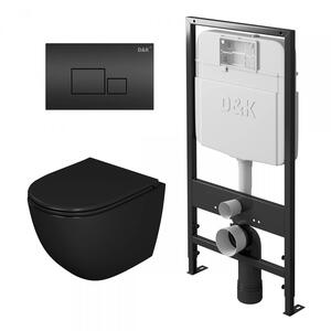 Комплект D&K DS1392502 инсталляция DI8055119 унитаз DT1396025 клавиша смыва DB1519025