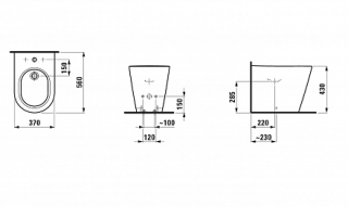 биде подвесное Laufen Kartell 8.3233.1.000.302.1