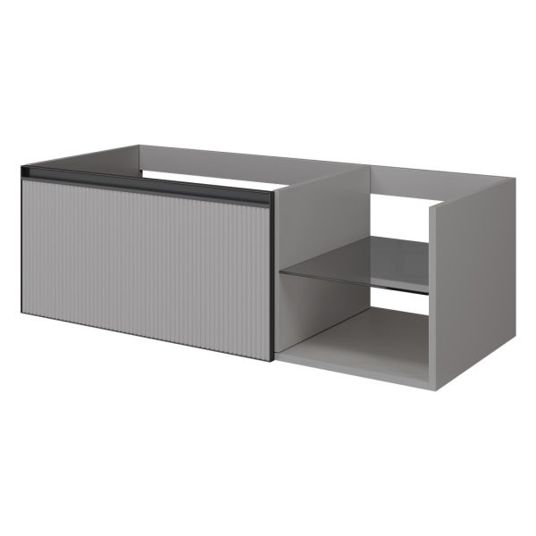 Тумба под раковину Armadi Art Quatro 790-M6-120-L-RIB-A 120 см серый/антрацит
