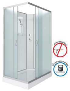 Душевая кабина Niagara NG-43975-14QBK 90x70см серебро/матовое