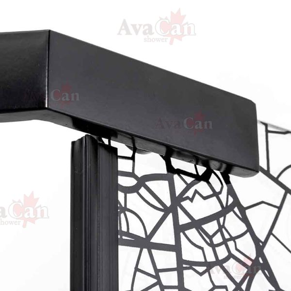 Душевой уголок AvaCan PB 100x100 см чёрный