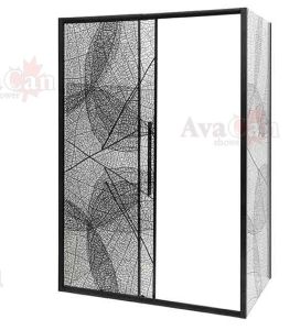 Душевой уголок AvaCan FB 140-160 + SB 80 чёрный
