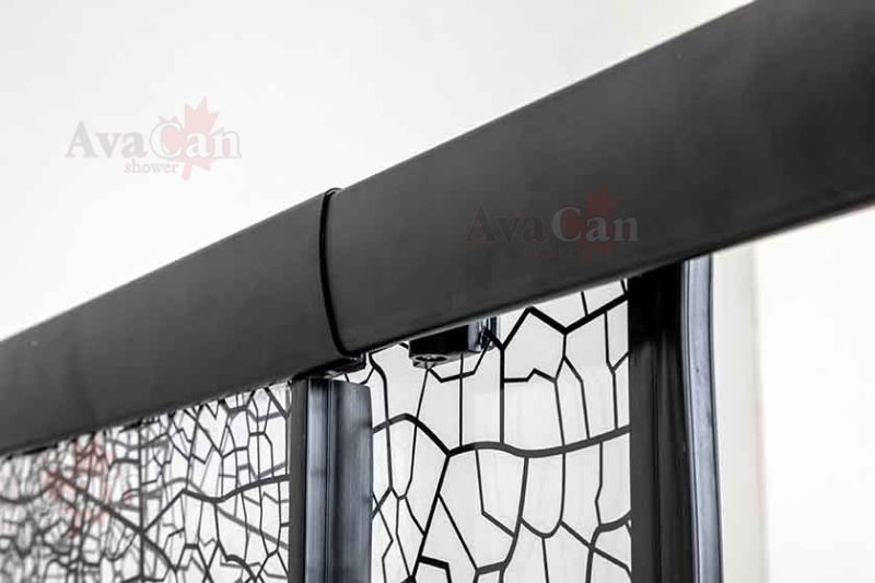 Душевая дверь в нишу AvaCan FB 160-180 чёрный