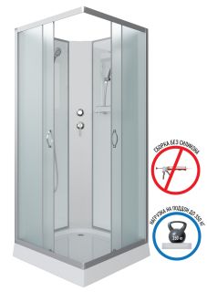 Душевая кабина Niagara NG-1101-14BK 90x90см серебро/матовое