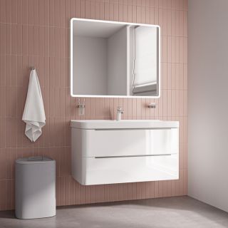 Тумба с раковиной IDDIS Клауд Икс (Cloud X) CLX10W0i95K 100 см белый