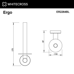 Держатель запасного рулона туалетной бумаги WHITECROSS Ergo ER2264GL золото