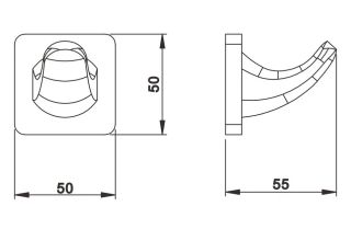 Крючок для ванной комнаты Rose RG1511H чёрный Крючок для ванной комнаты Rose RG1511H чёрный
