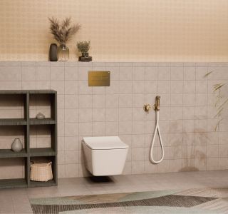 Клавиша смыва RIVO Touch Lux 301008 латунь матовая